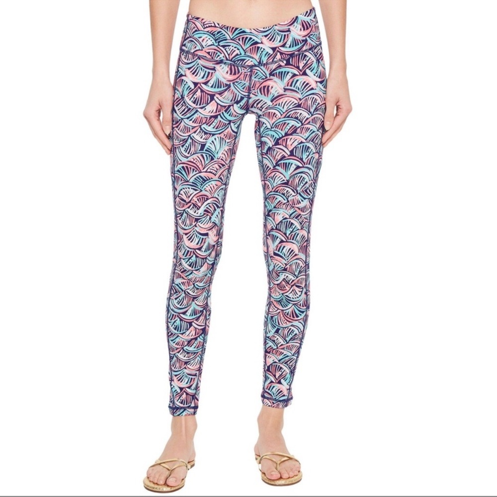 Lilly Pulitzer Luxletic Leggings with Vibrant Pink and Blue